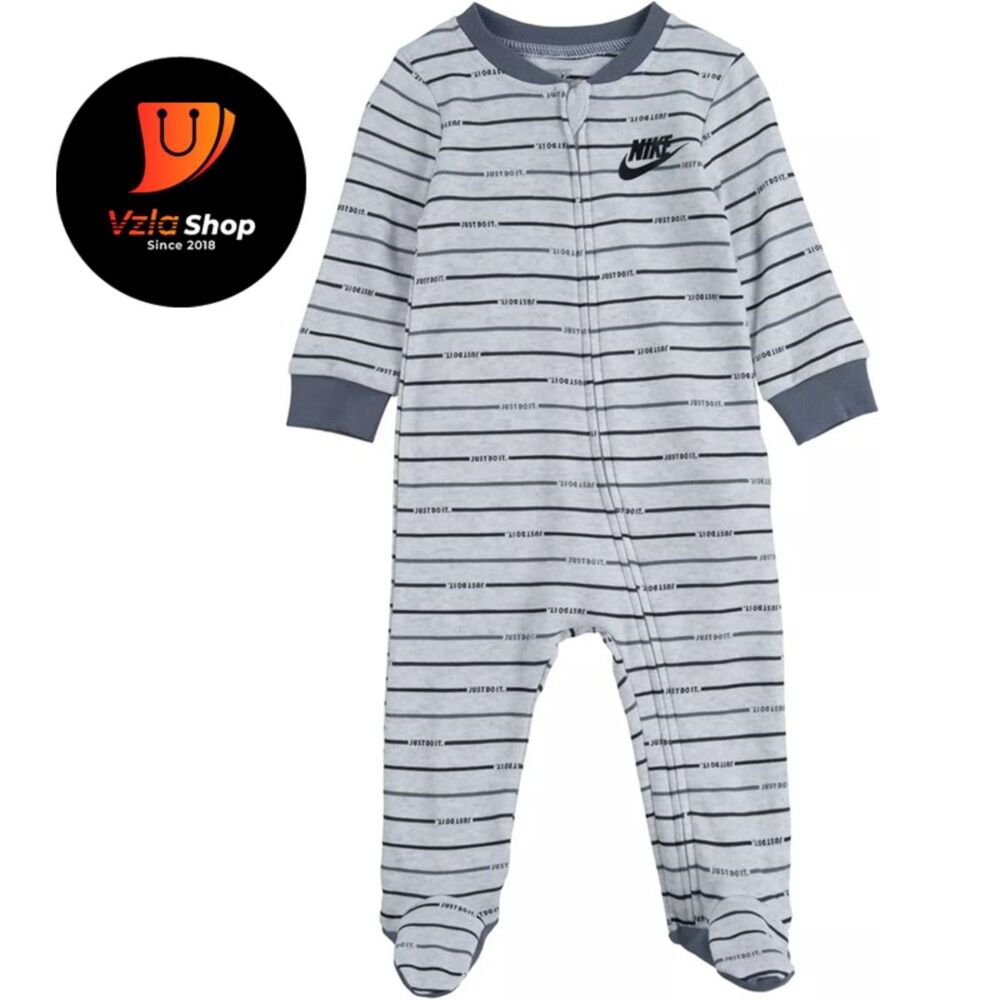 Nike Baby Boy All Over Print Full Zip Footed Coverall - Size 3 Months
